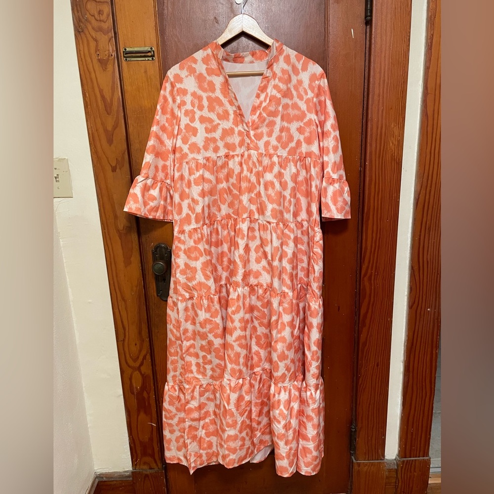NWT | Never Worn | Peach & Cream Long Dress